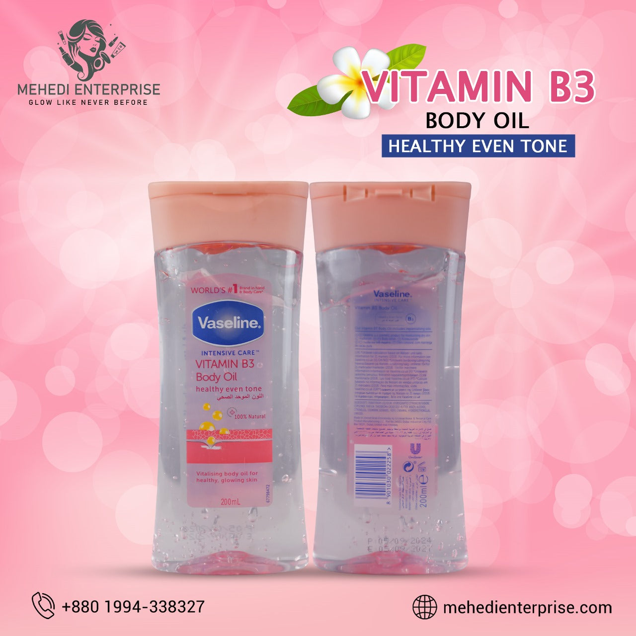 Vaseline Vitamin B3 Body Oil - Healthy, Radiant Skin